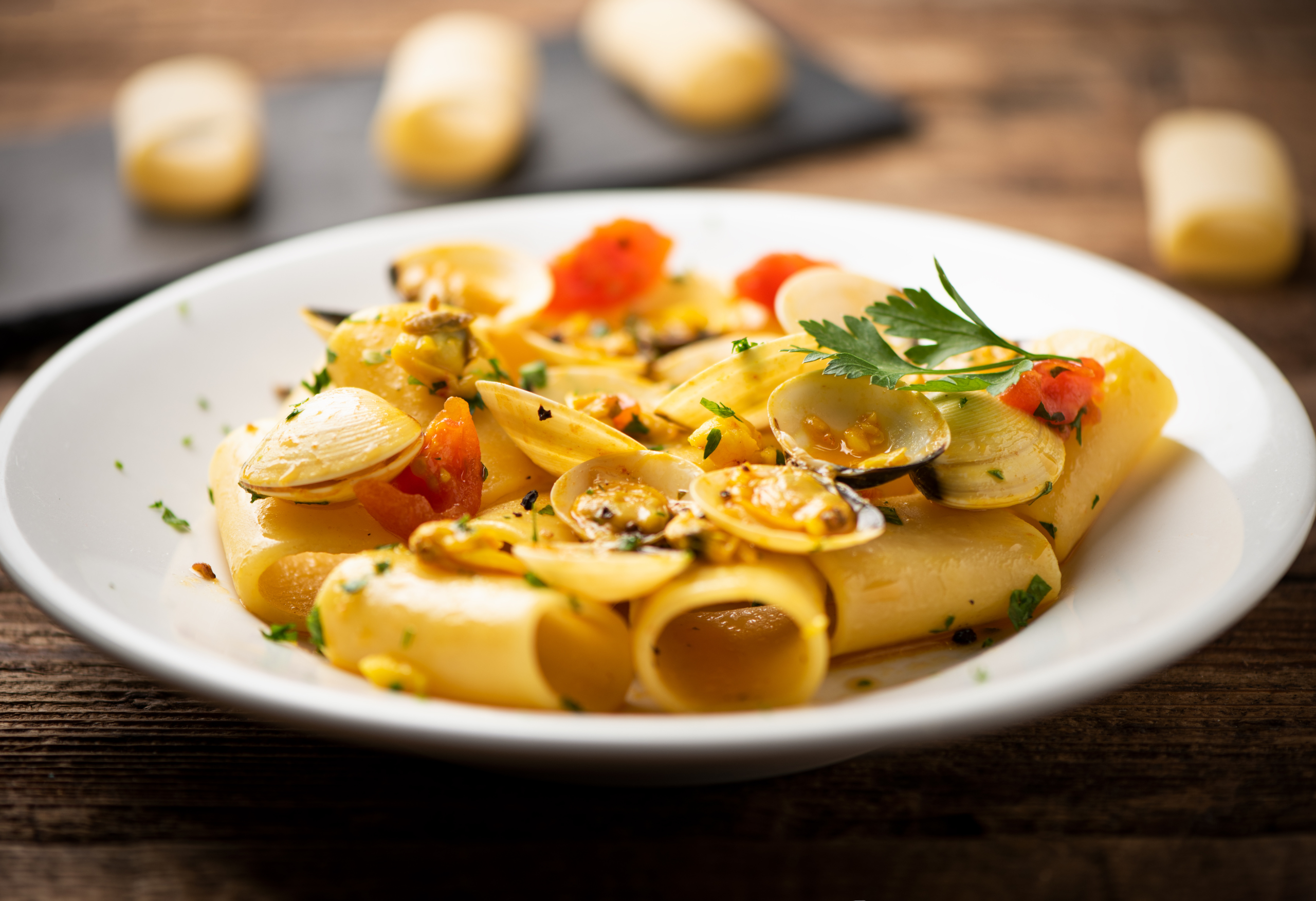 Paccheri z owocami morza